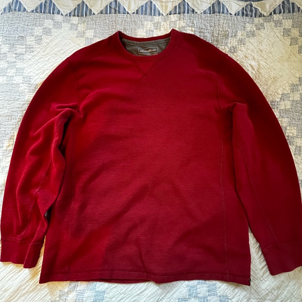 Eddie Bauer red sweater XL